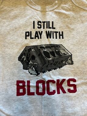 Engine Block, Mechanic Shirt Size XL Heavy Cotton Heather Gray